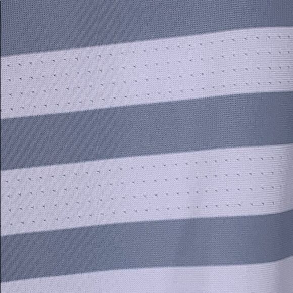 Nike GOLF TOUR PERFORMANCE, dri-fit, Men's Gray and White Striped Polo Shirt - Picture 3 of 13
